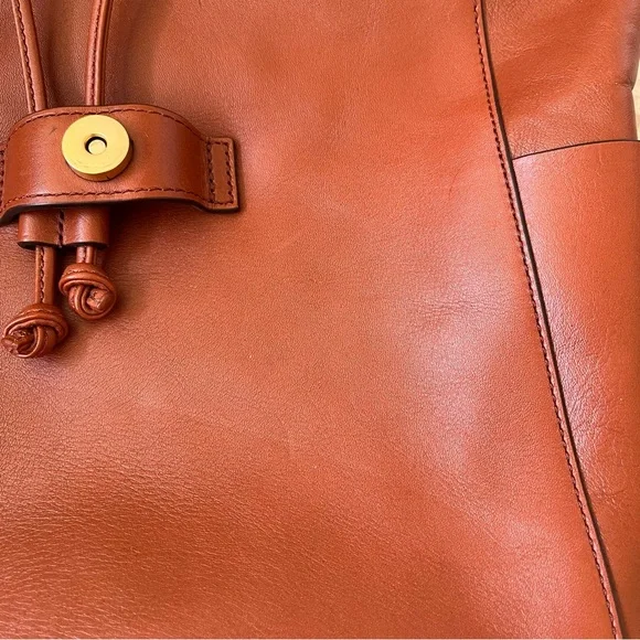 Vera Bradley Mesa Brown Big Sky Leather Backpack Bag - Picture 3 of 13